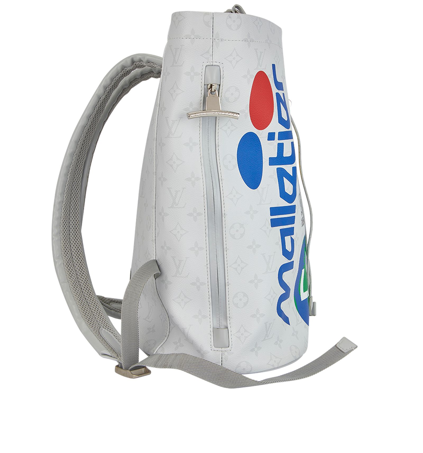 Backpack Chalk Backpack, &pound;1,425, Handbags, Grey, Coated Canvas/Leather, Side view